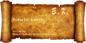 Bobula Kevin névjegykártya